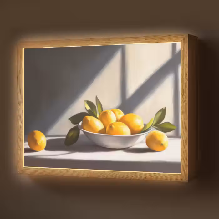 Lightbox - Wandlamp - Citroenen - Stilleven - Geel