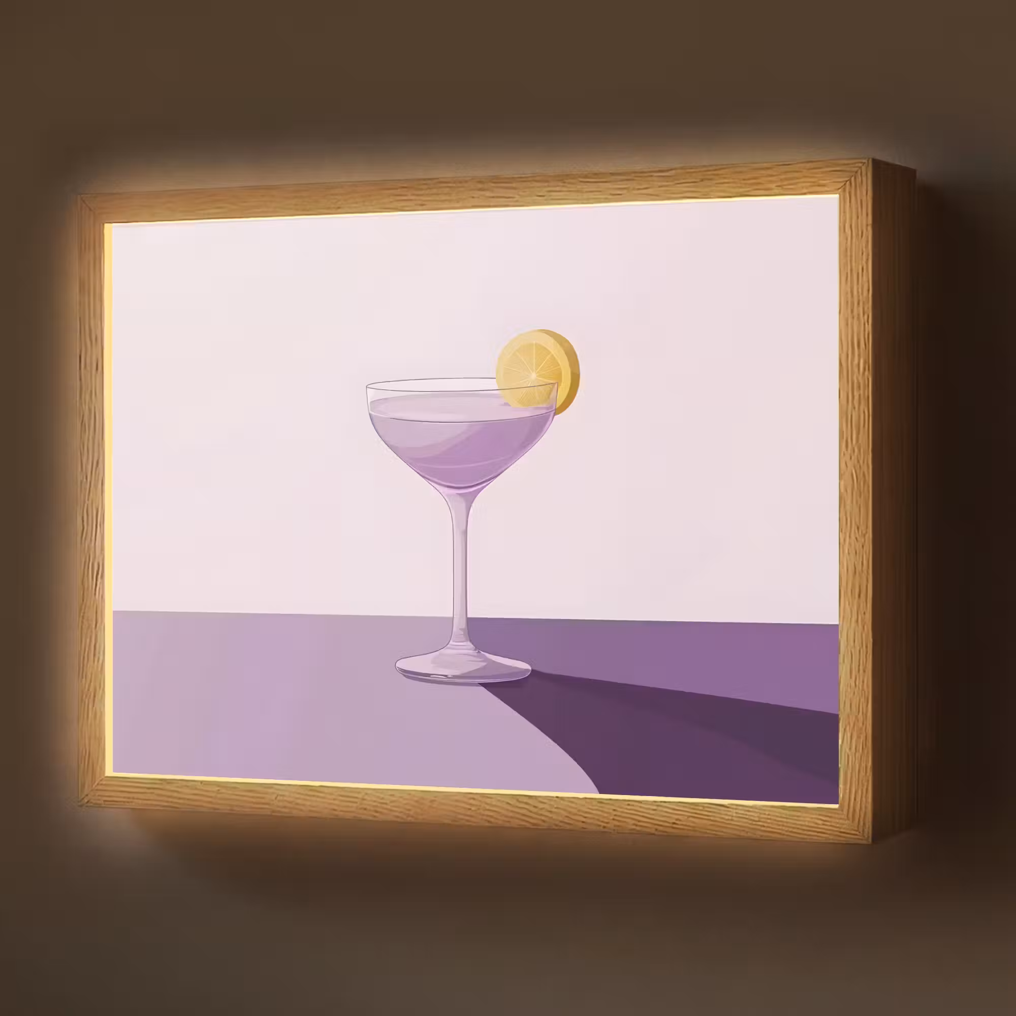 Lightbox - Wandlamp - Cocktail - Paars - Minimalistisch - Citroen