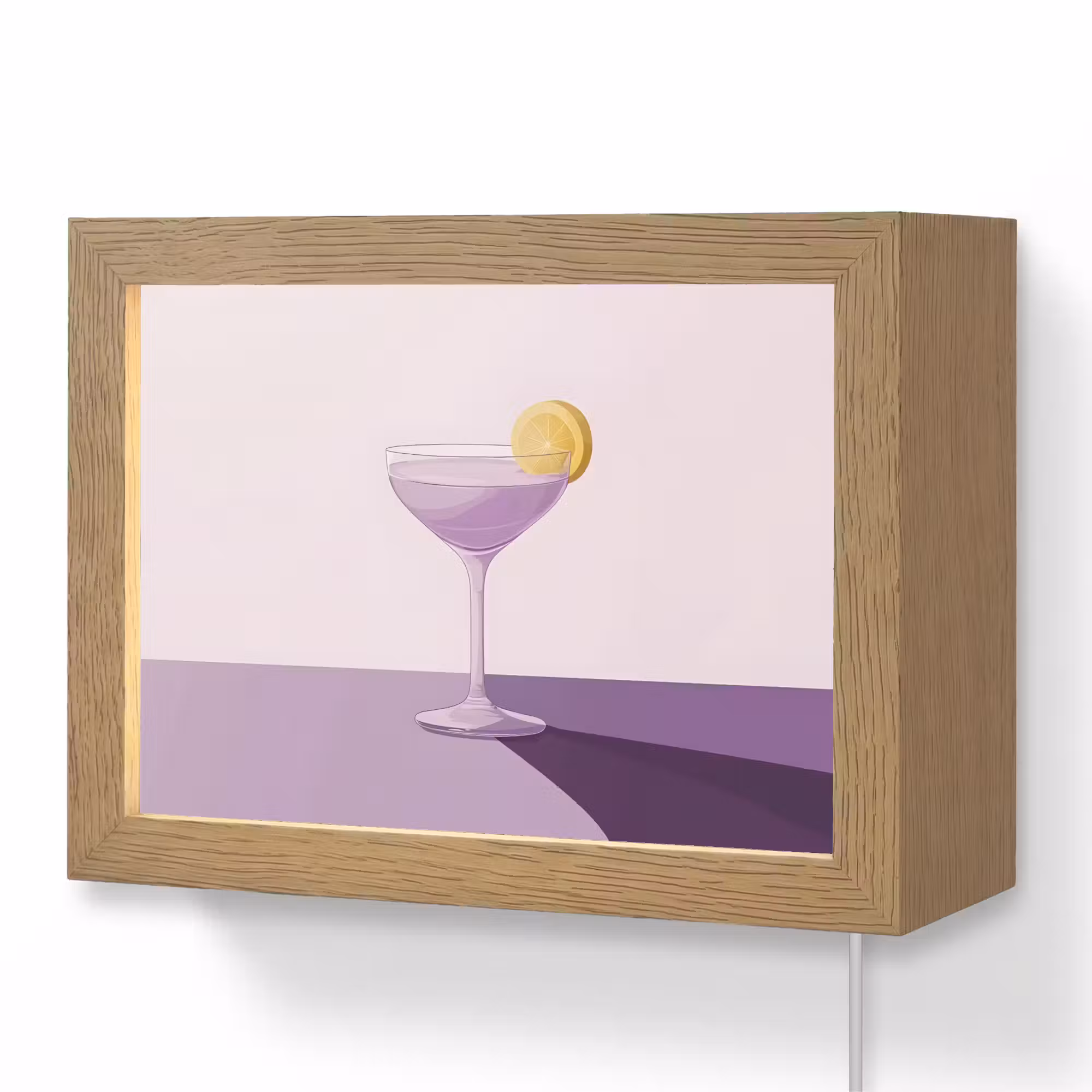Lightbox - Wandlamp - Cocktail - Paars - Minimalistisch - Citroen