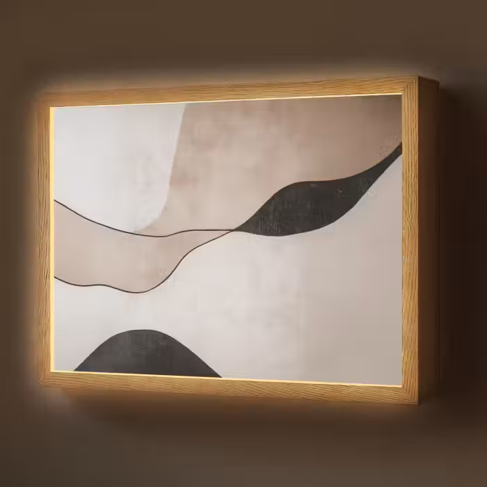 Lightbox - Wandlamp - Contourlijnen - Abstracte landschap