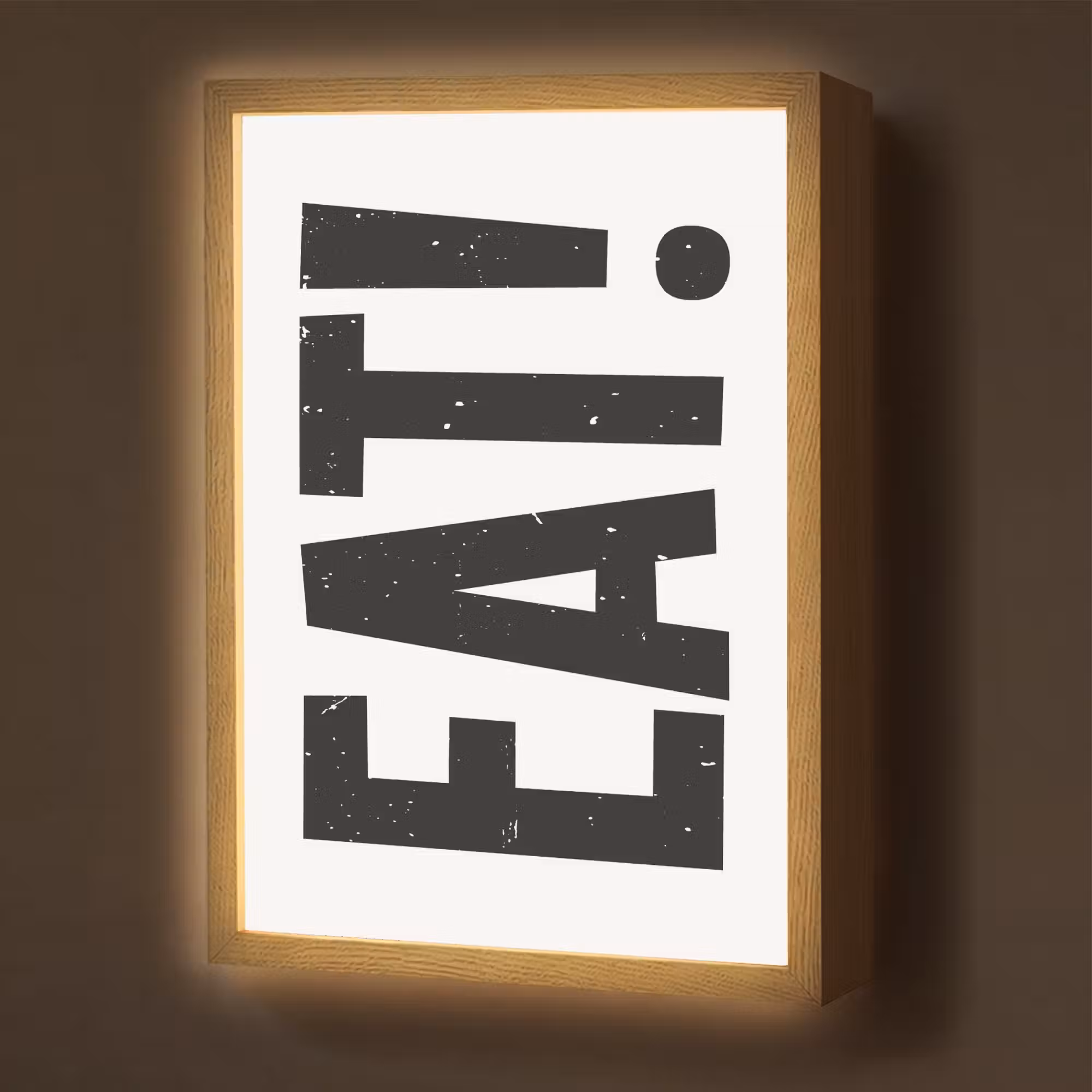 Lightbox - Wandlamp - Decoratie - Eten - Zwart - Wit