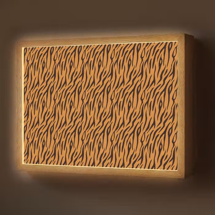 Lightbox - Wandlamp - Dier - Oranje - Tijger