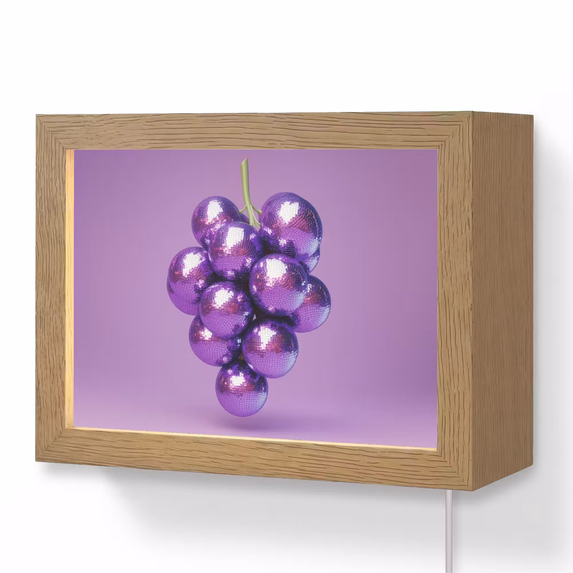 Lightbox - Wandlamp - Druif - Disco - Glitter - Paars