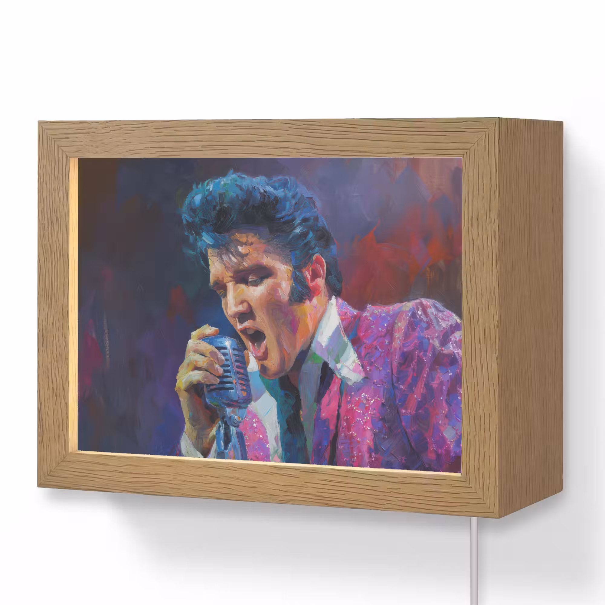 Lightbox - Wandlamp - Expressief - Microfoon - Paars