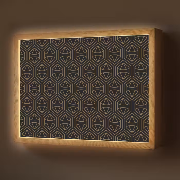 Lightbox - Wandlamp - Goud - Zwart - Diamant