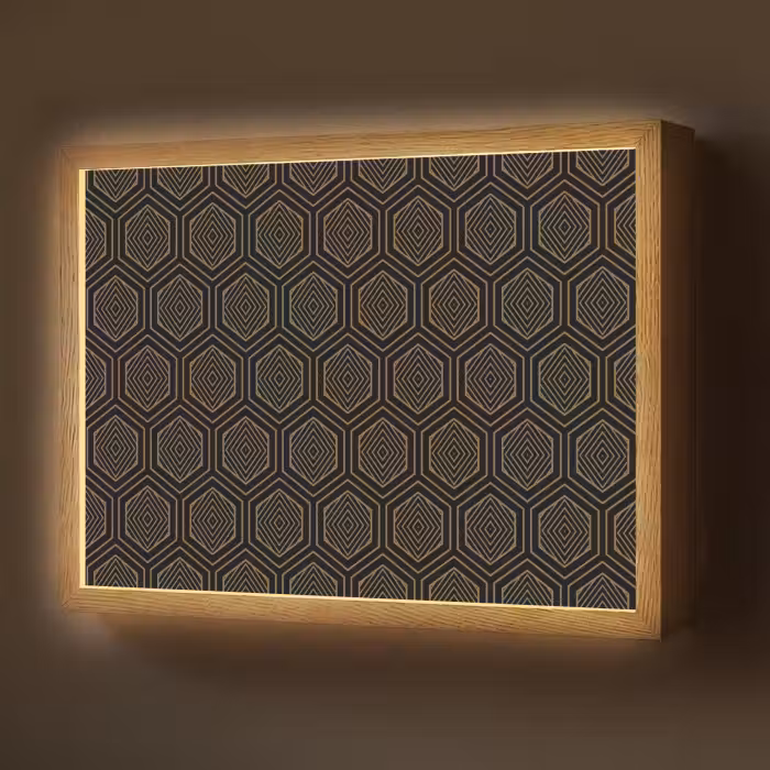 Lightbox - Wandlamp - Goud - Zwart - Tunnel