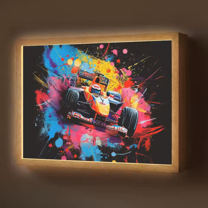Lightbox - Wandlamp - Graffiti - Sport - Auto - Formule 1 - Autosport