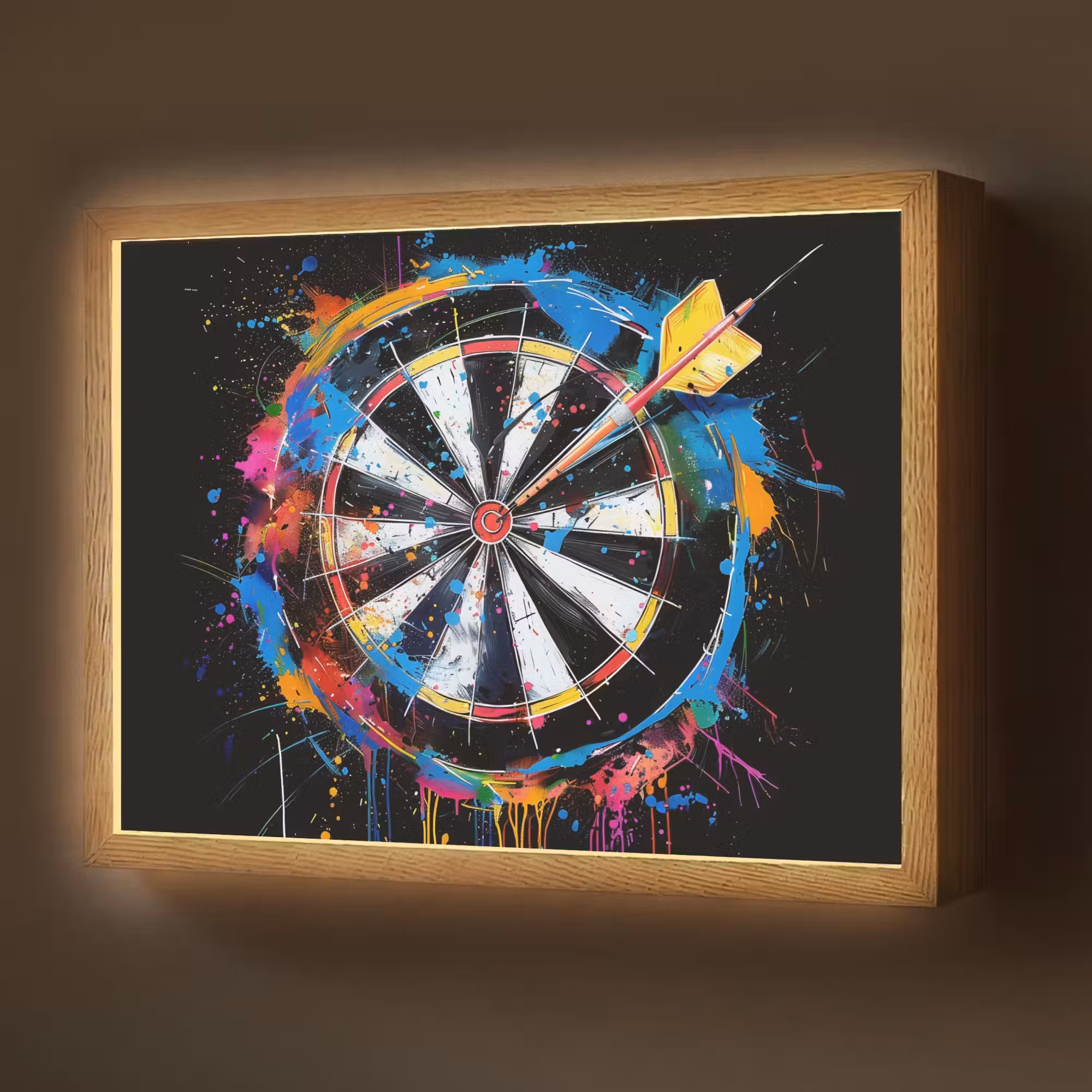 Lightbox - Wandlamp - Graffiti - Sport - Darten - Dartbord