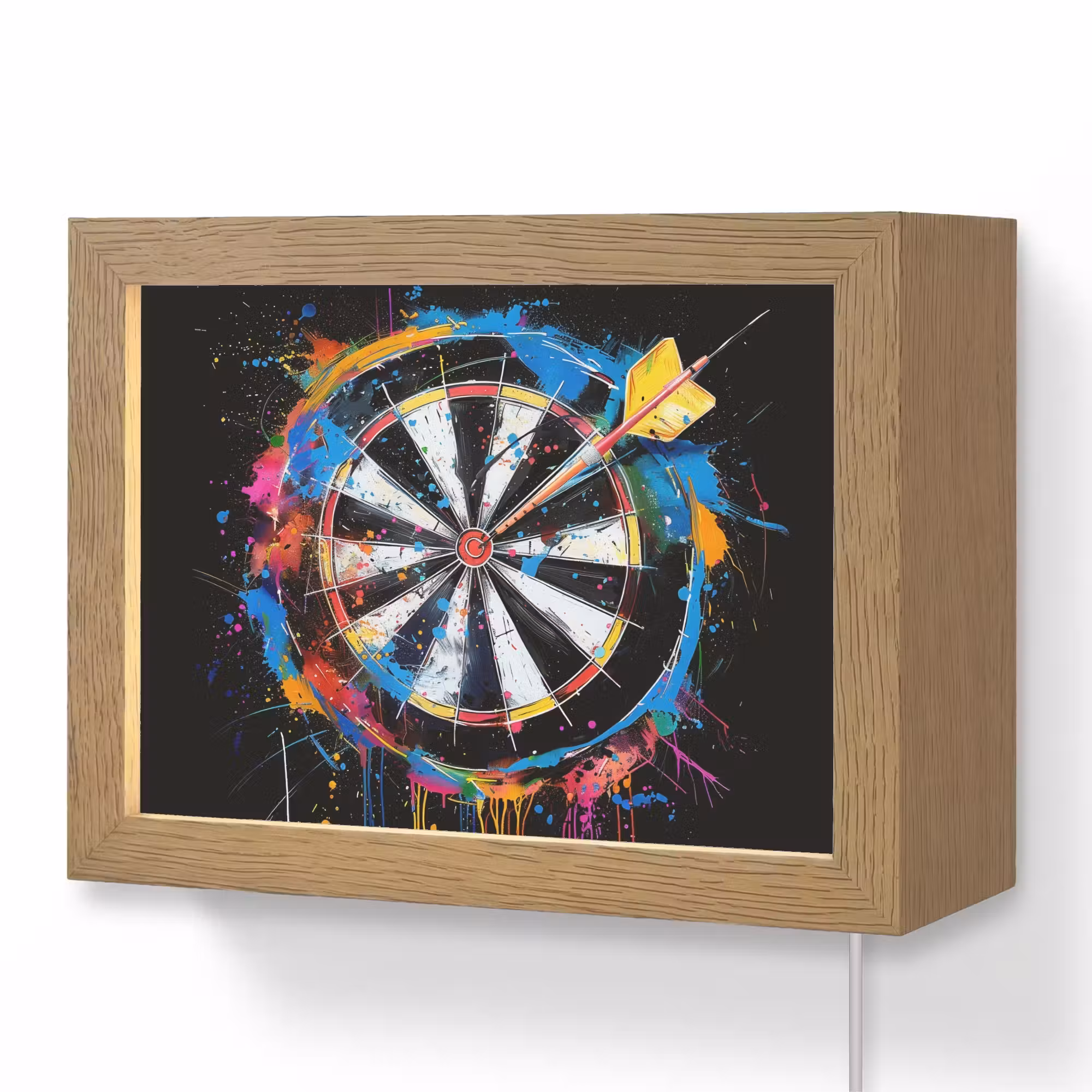 Lightbox - Wandlamp - Graffiti - Sport - Darten - Dartbord