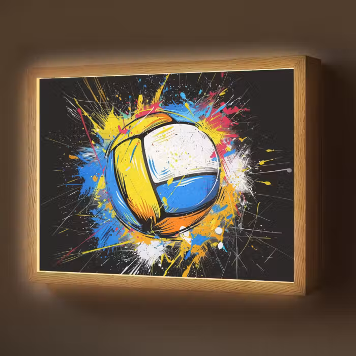 Lightbox - Wandlamp - Graffiti - Sport - Volleybal - Bal