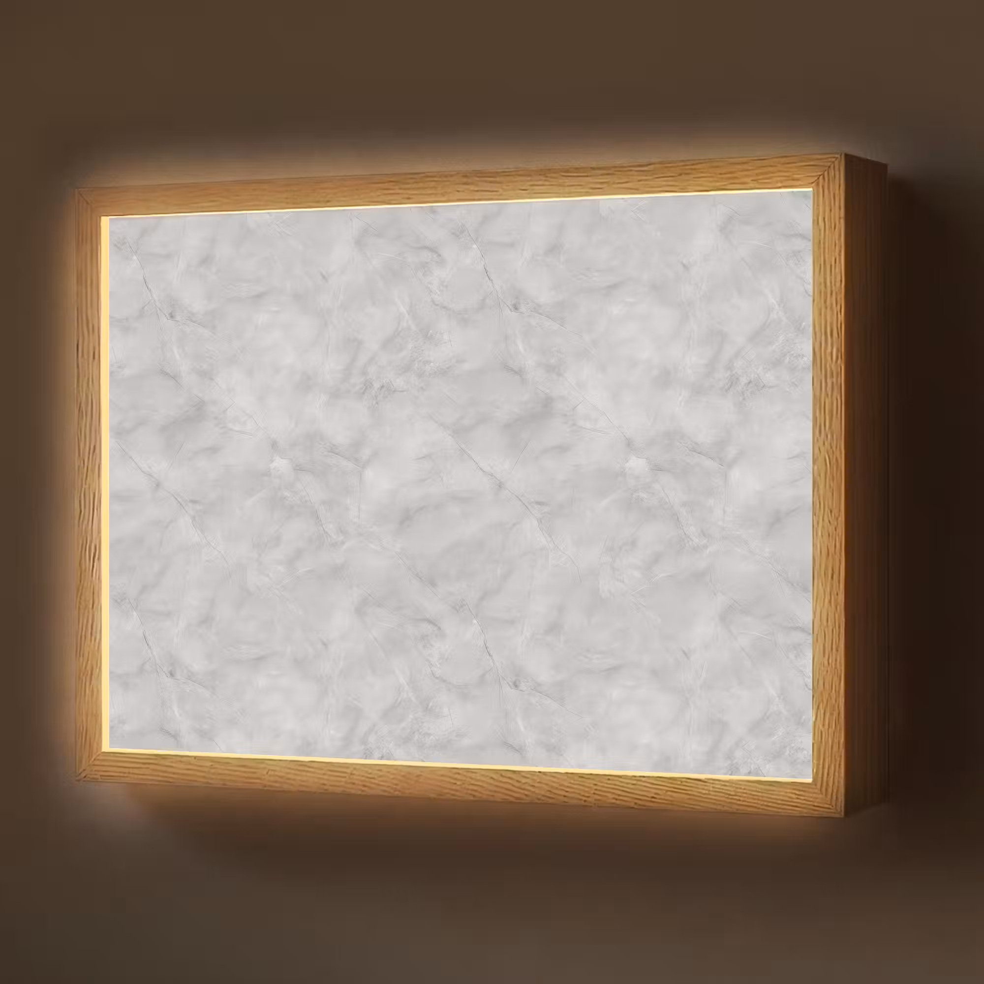 Lightbox - Wandlamp - Grijs - Marmer - Mat