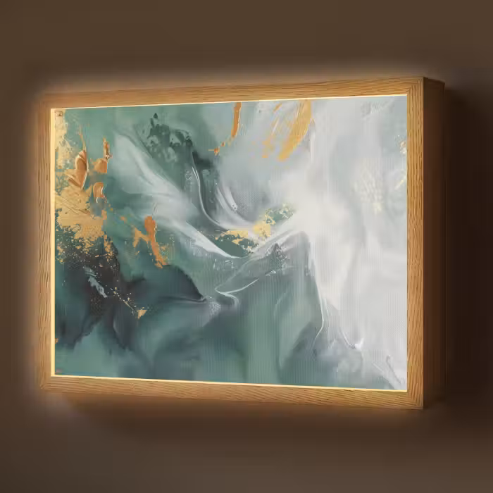 Lightbox - Wandlamp - Groen - Modern - Marmer - Abstract