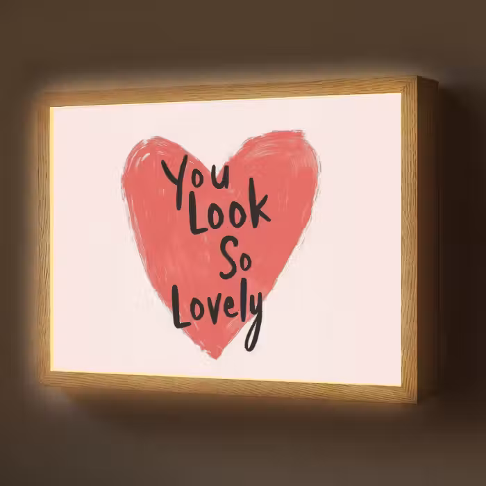 Lightbox - Wandlamp - Hart - Rood - Valentijn
