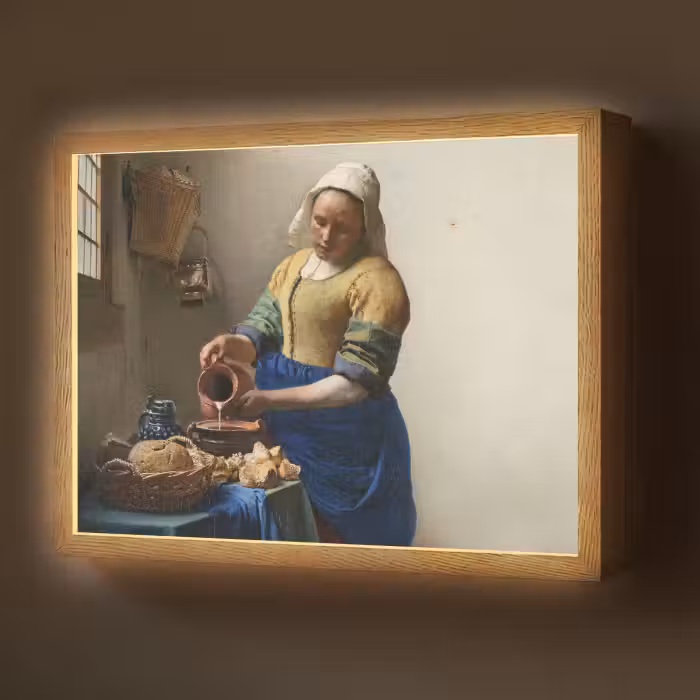 Lightbox - Wandlamp - Het melkmeisje - Kunst - Oude meesters - Vermeer