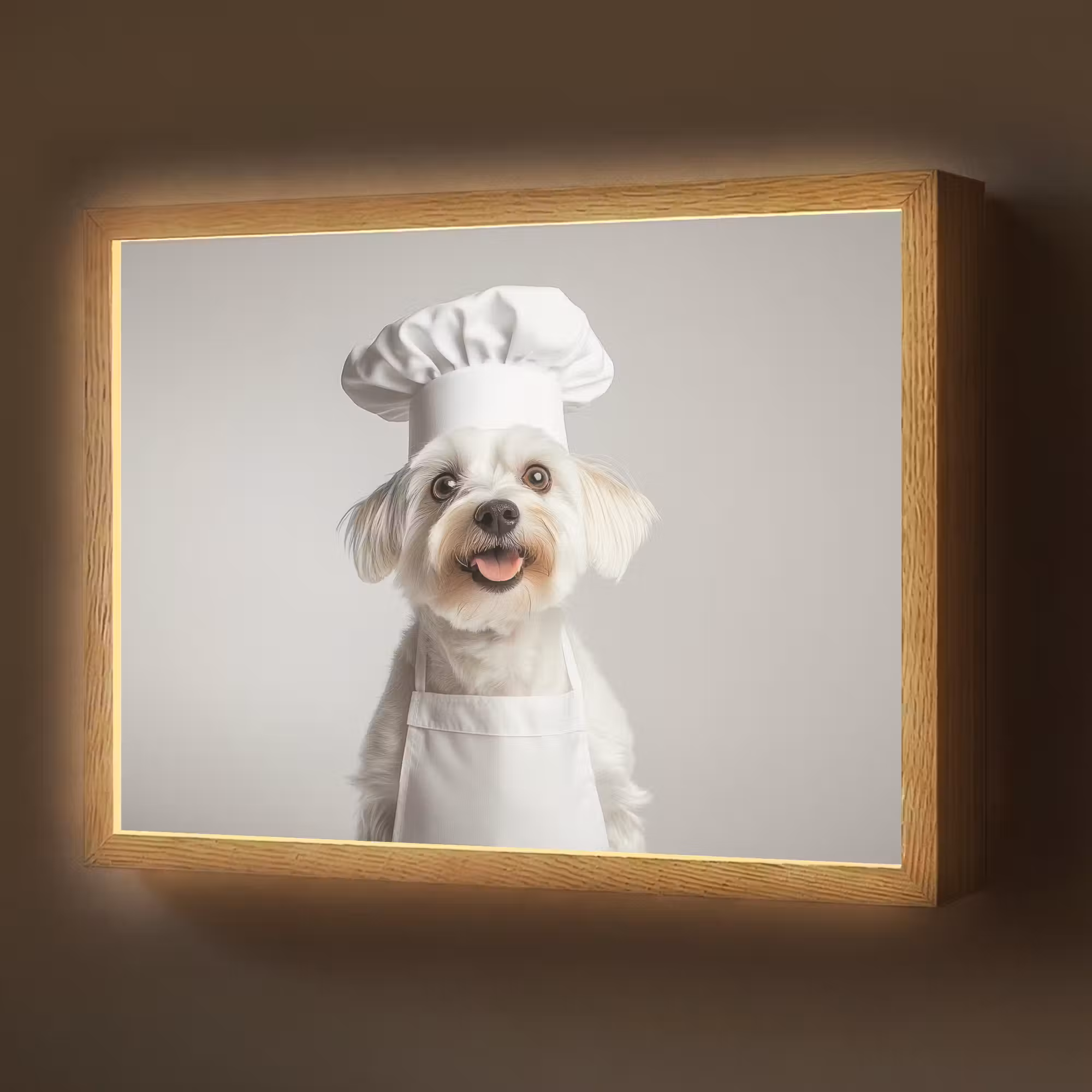Lightbox - Wandlamp - Hond - Wit - Kok