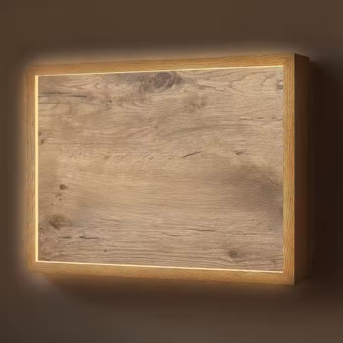 Lightbox - Wandlamp - Hout - Bruin - Houtlook