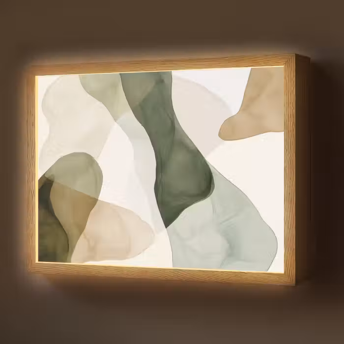 Lightbox - Wandlamp - Japandi - Abstract - Groen