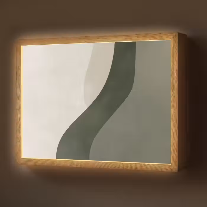 Lightbox - Wandlamp - Japandi - Groen - Abstract - Modern