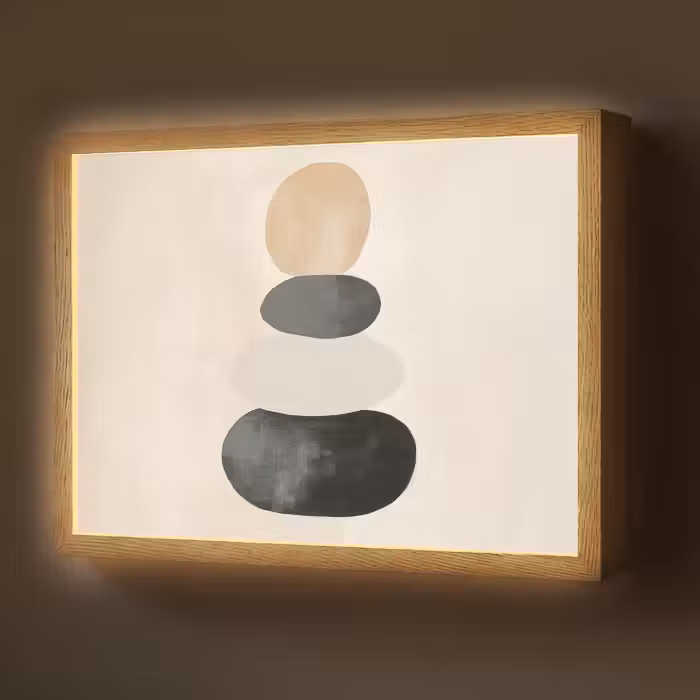 Lightbox - Wandlamp - Japandi - Wabi sabi - Beige