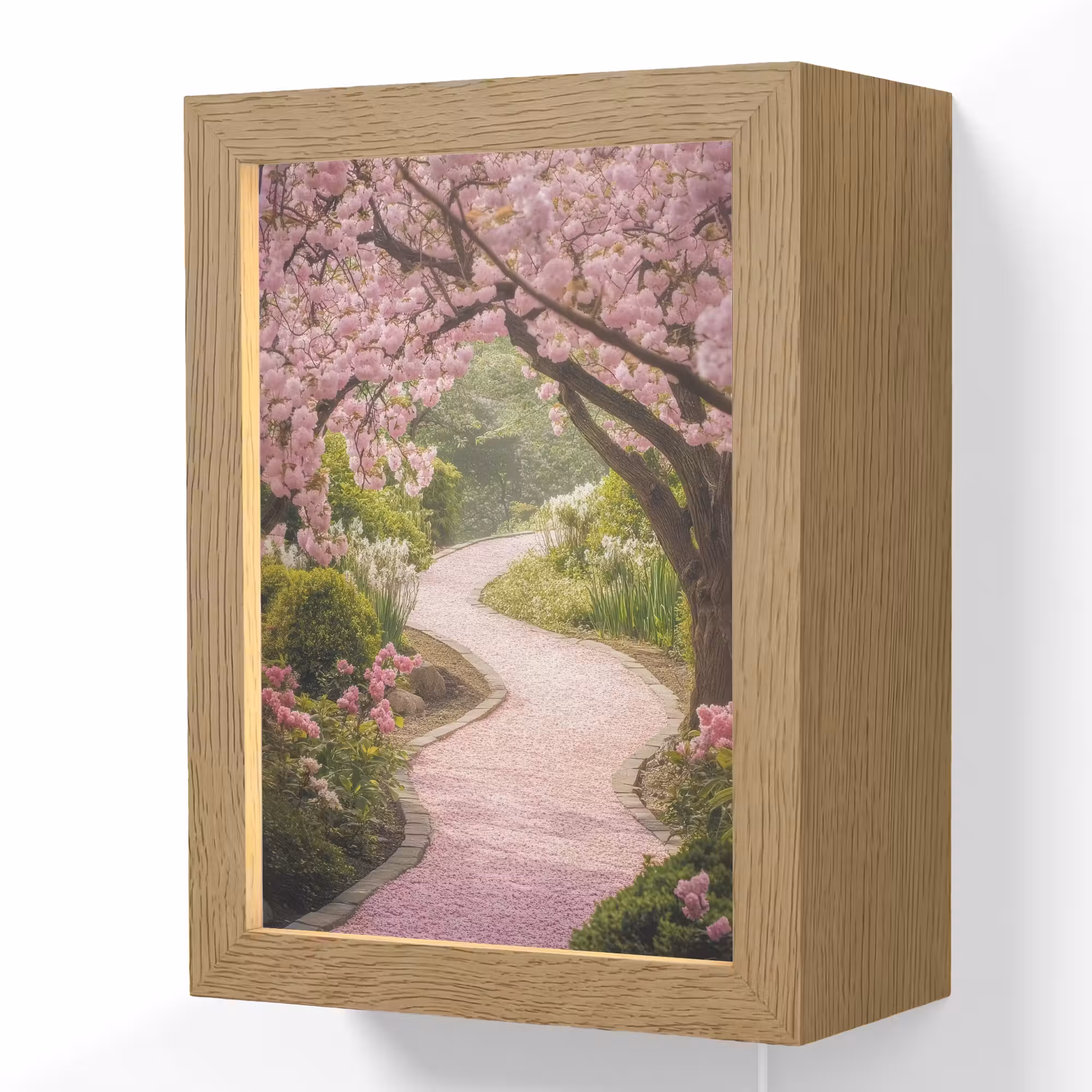 Lightbox - Wandlamp - Kersenbloesem - Natuur - Sakura - Pad - Japanse tuin