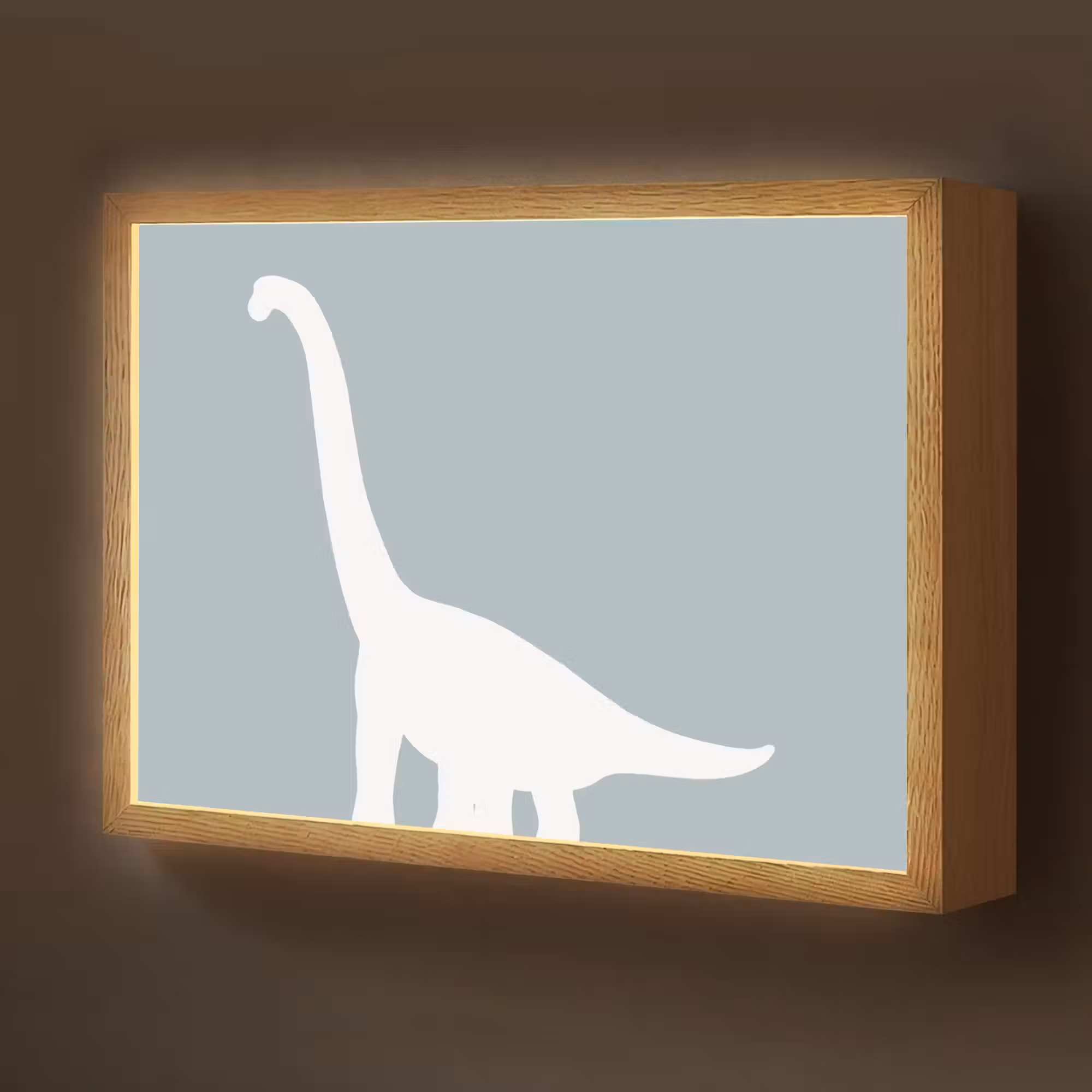 Lightbox - Wandlamp kinderkamer - Dino - Brachiosaurus - Dinosaurus - Blauw