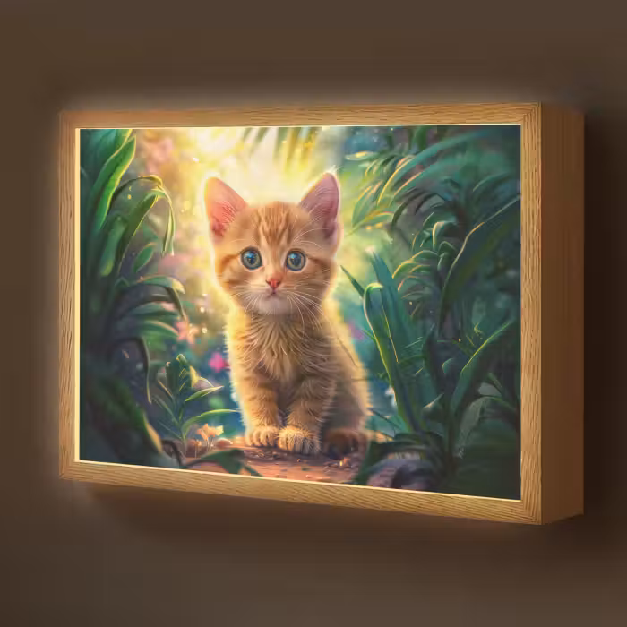 Lightbox - Wandlamp kinderkamer - Kat - Huisdier - Natuur