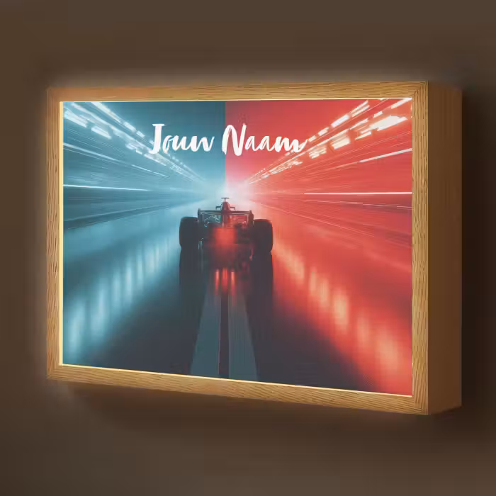 Lightbox - Wandlamp kinderkamer met naam - Raceauto - Verlichting - Neon - Rood