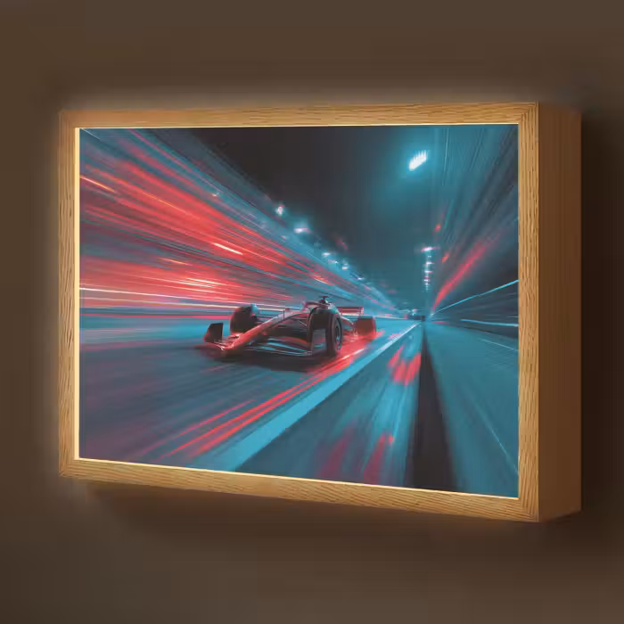 Lightbox - Wandlamp kinderkamer - Raceauto - Rood - Snelheid