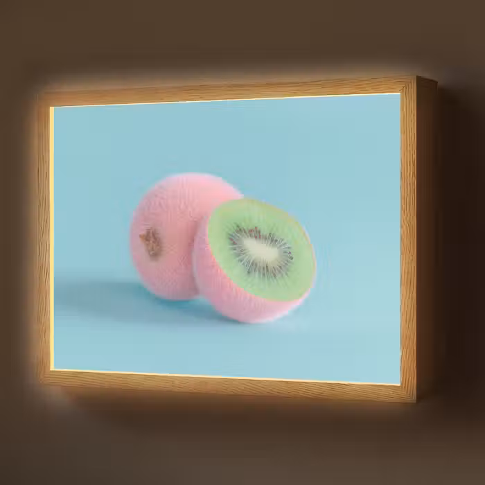 Lightbox - Wandlamp - Kiwi - Blauw - Surrealistisch