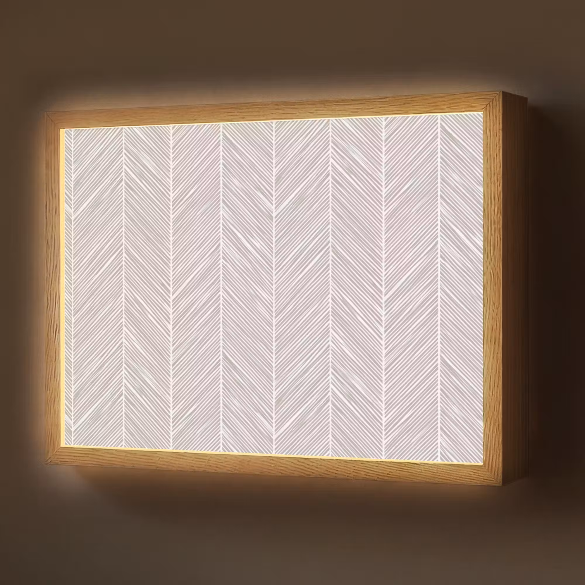 Lightbox - Wandlamp - Klassiek - Visgraat - Grijs