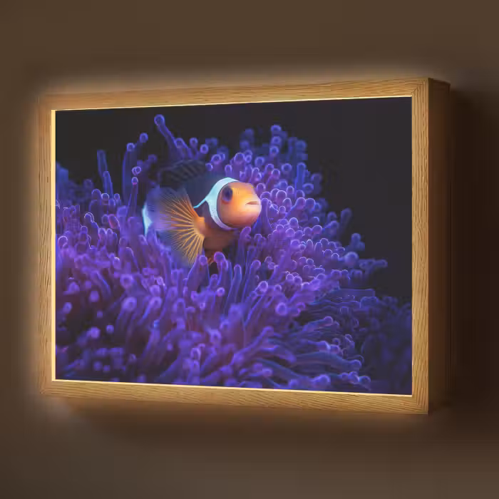 Lightbox - Wandlamp - Koraal - Vis - Oranje - Zee