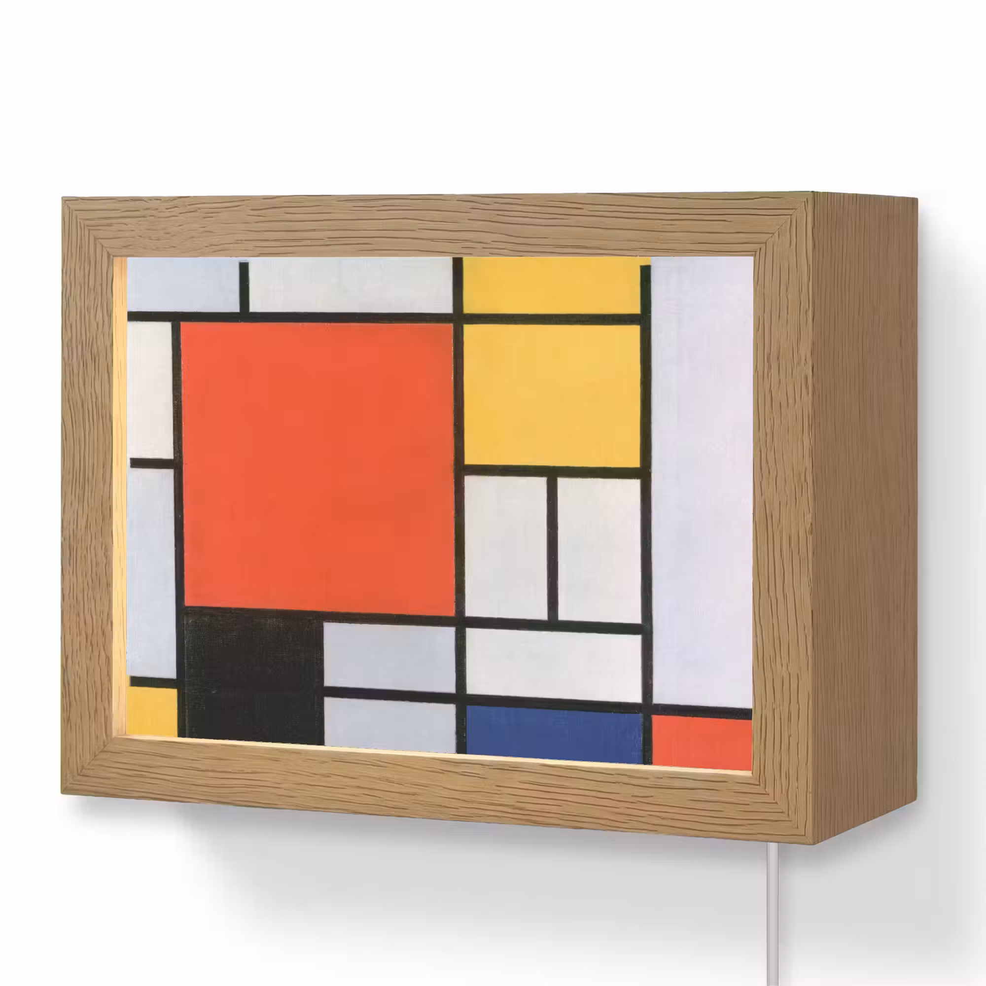 Lightbox - Wandlamp - Kunst - Mondriaan - Oude meesters - Compositie 2