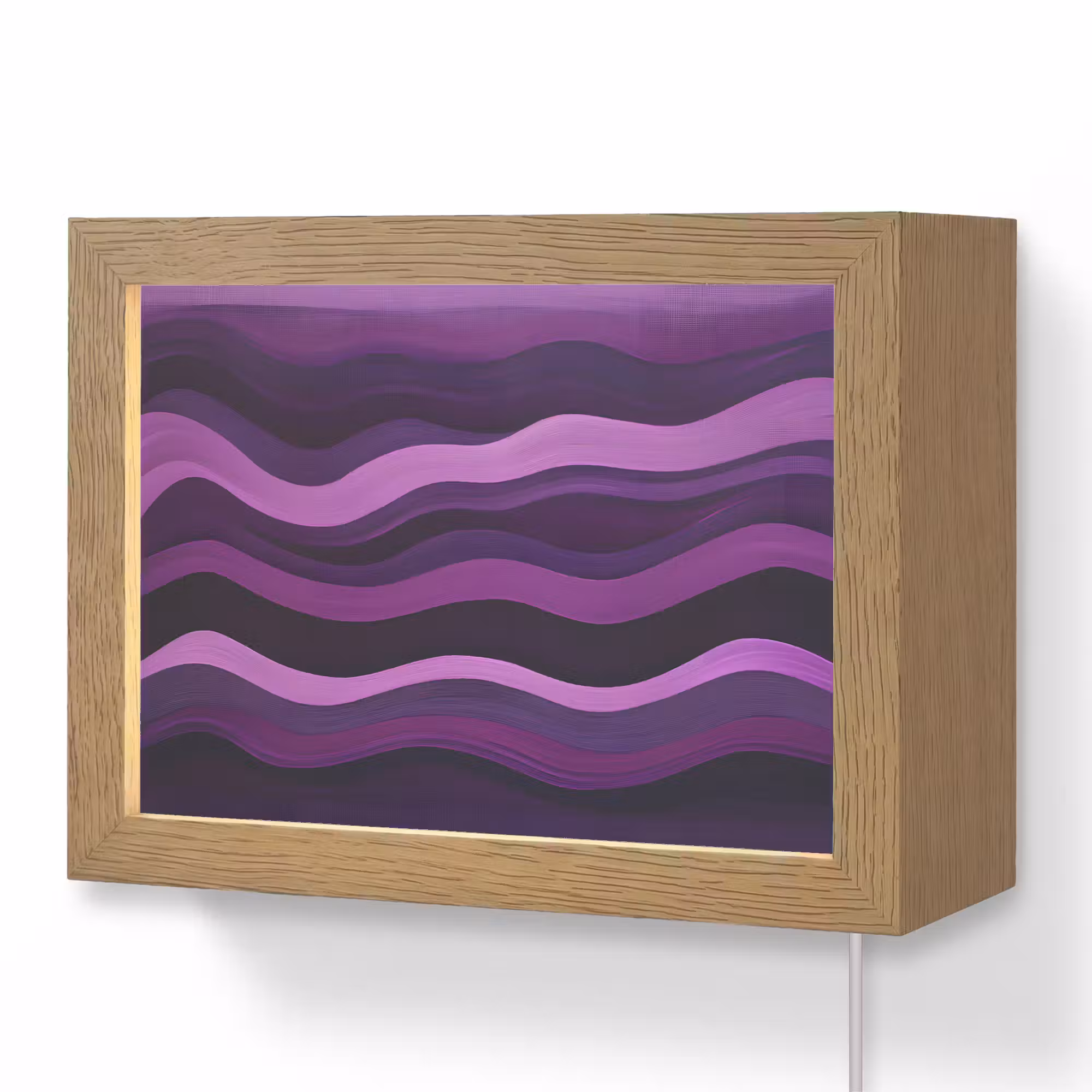 Lightbox - Wandlamp - Lijnen - Golven - Paars - Abstract