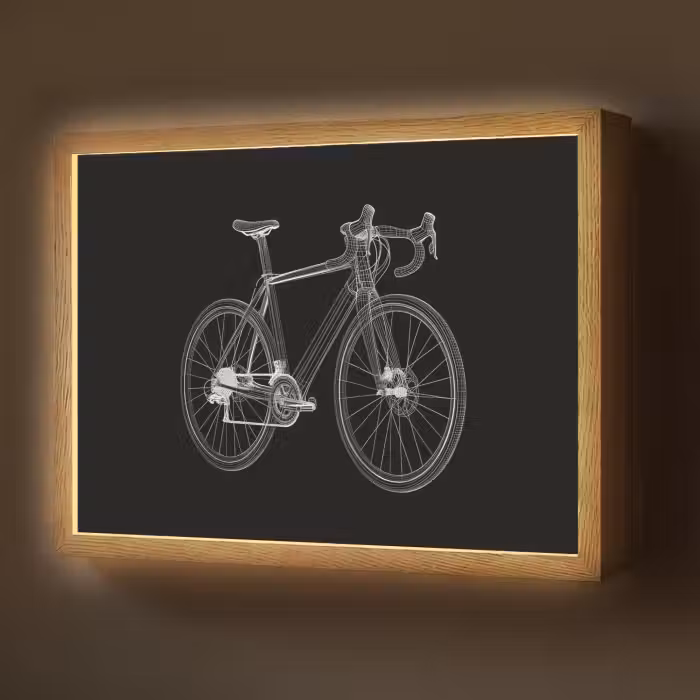 Lightbox - Wandlamp - Lijnen - Illustratie - Wit