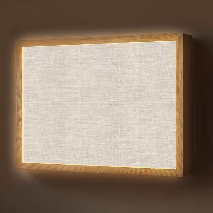 Lightbox - Wandlamp - Linnen - Textuur - Beige