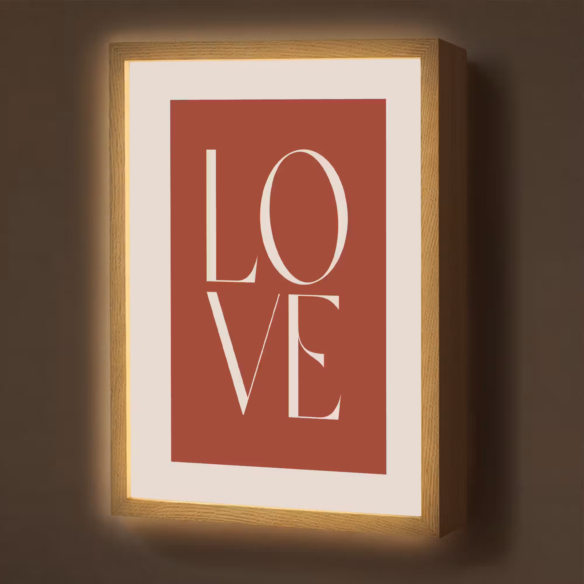 Lightbox - Wandlamp - Love - Rood - Minimalistisch