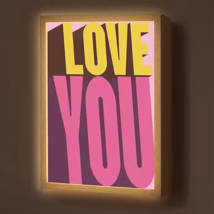 Lightbox - Wandlamp - Love - Tekst - Roze - Valentijn