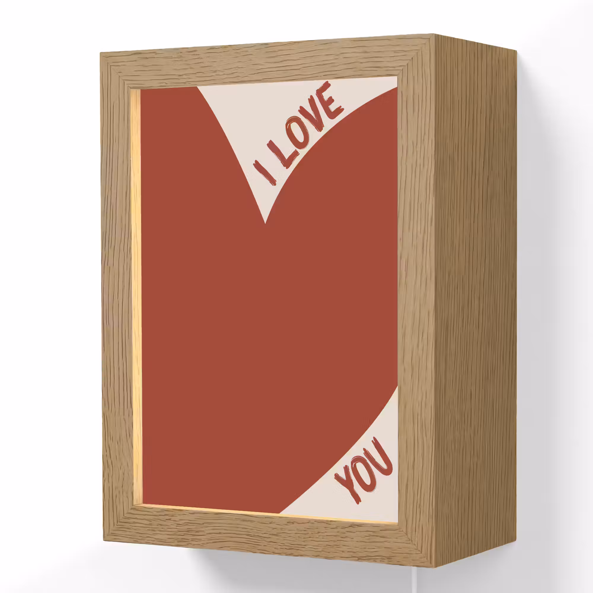 Lightbox - Wandlamp - Loveyou - Rood - Hart