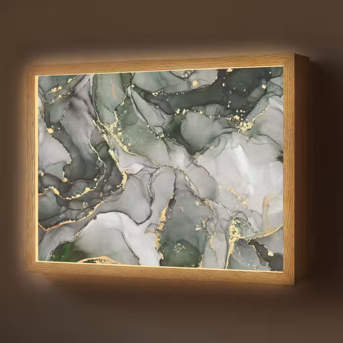 Lightbox - Wandlamp - Luxe - Marmer - Groen