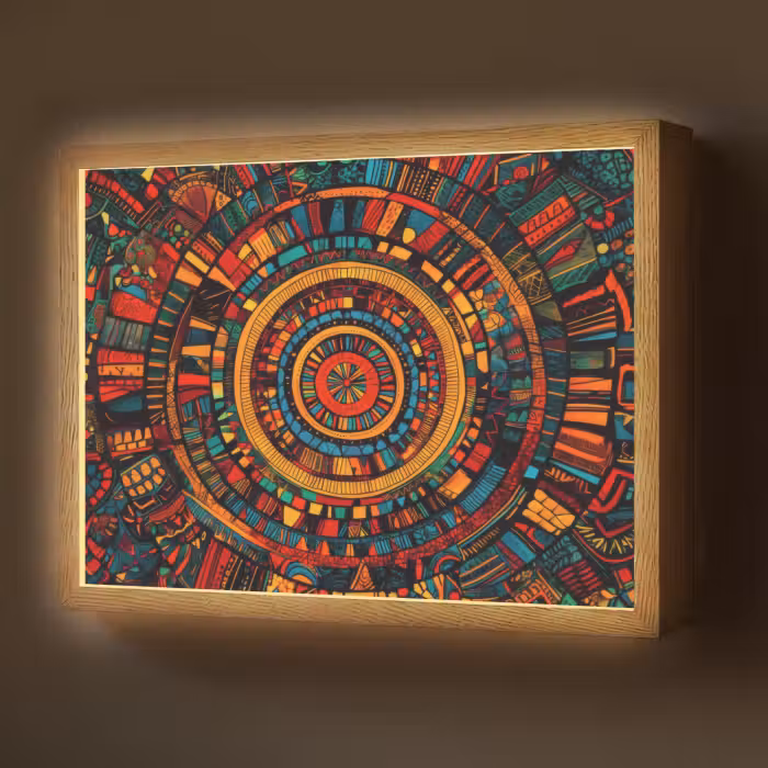 Lightbox - Wandlamp - Mandala - Cirkels - Patronen