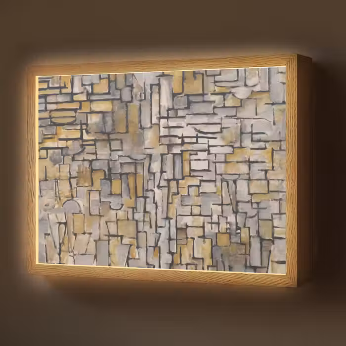 Lightbox - Wandlamp - Mondriaan - Kunst - Oude meesters - Tableau I