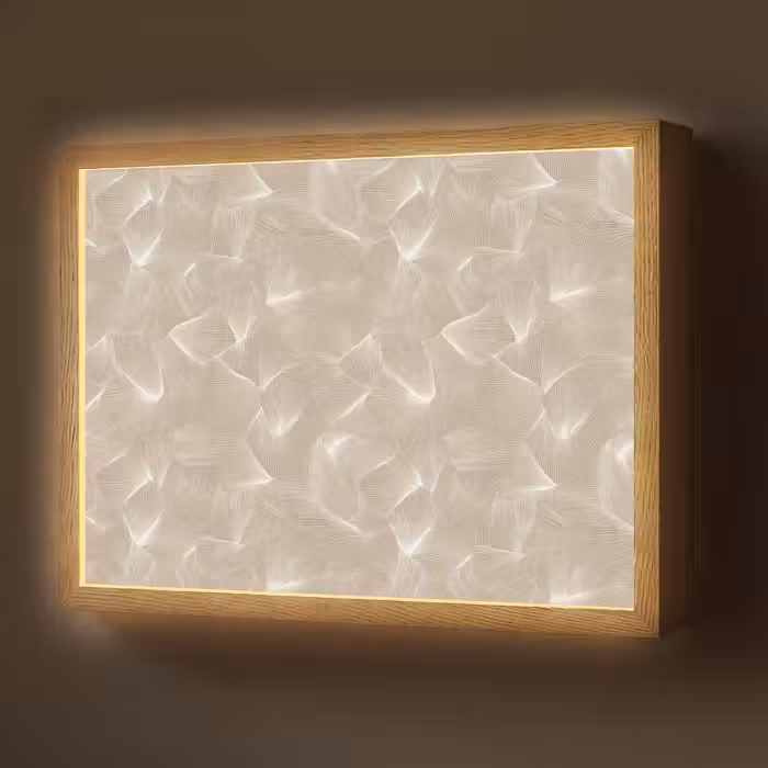 Lightbox - Wandlamp - Organisch - Textuur - Beige