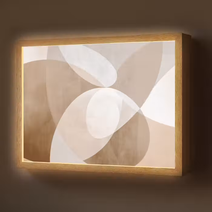 Lightbox - Wandlamp - Ovale vormen - Transparant - Zachte overgang
