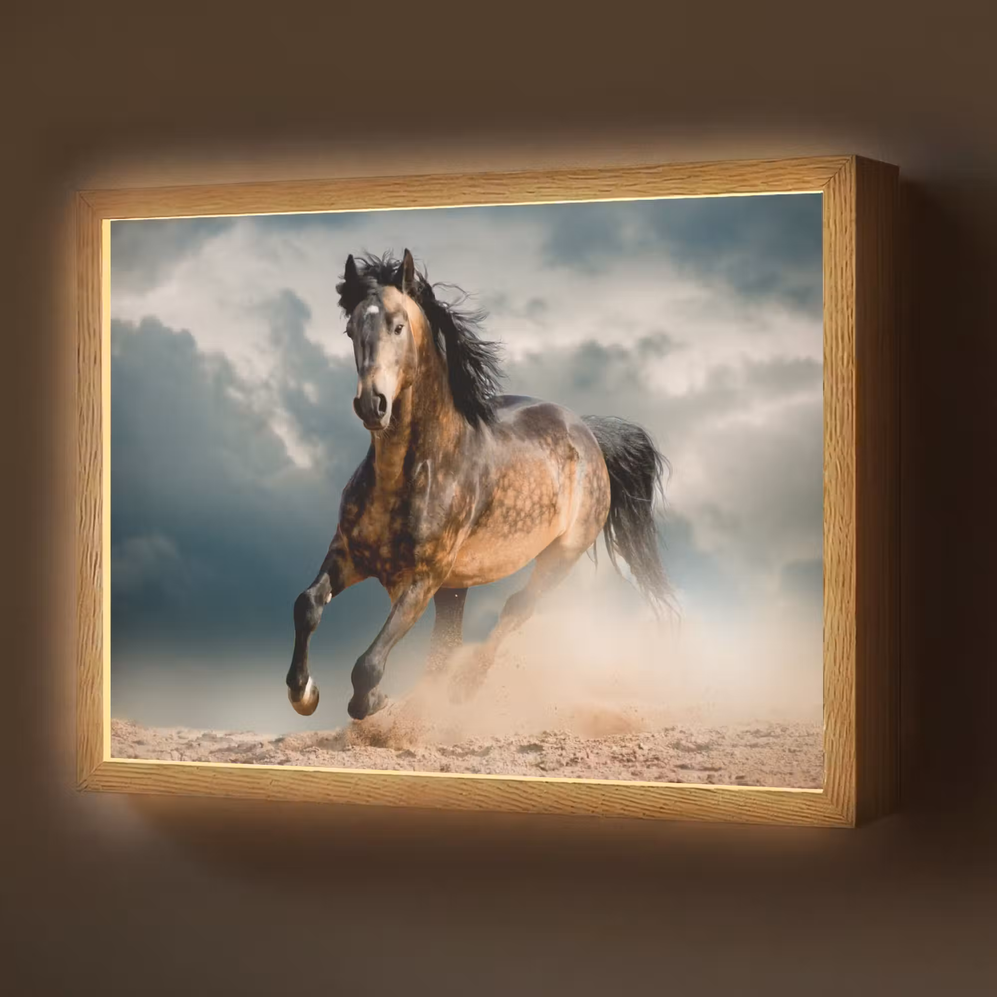 Lightbox - Wandlamp - Paard - Dieren - Bruin - Natuur