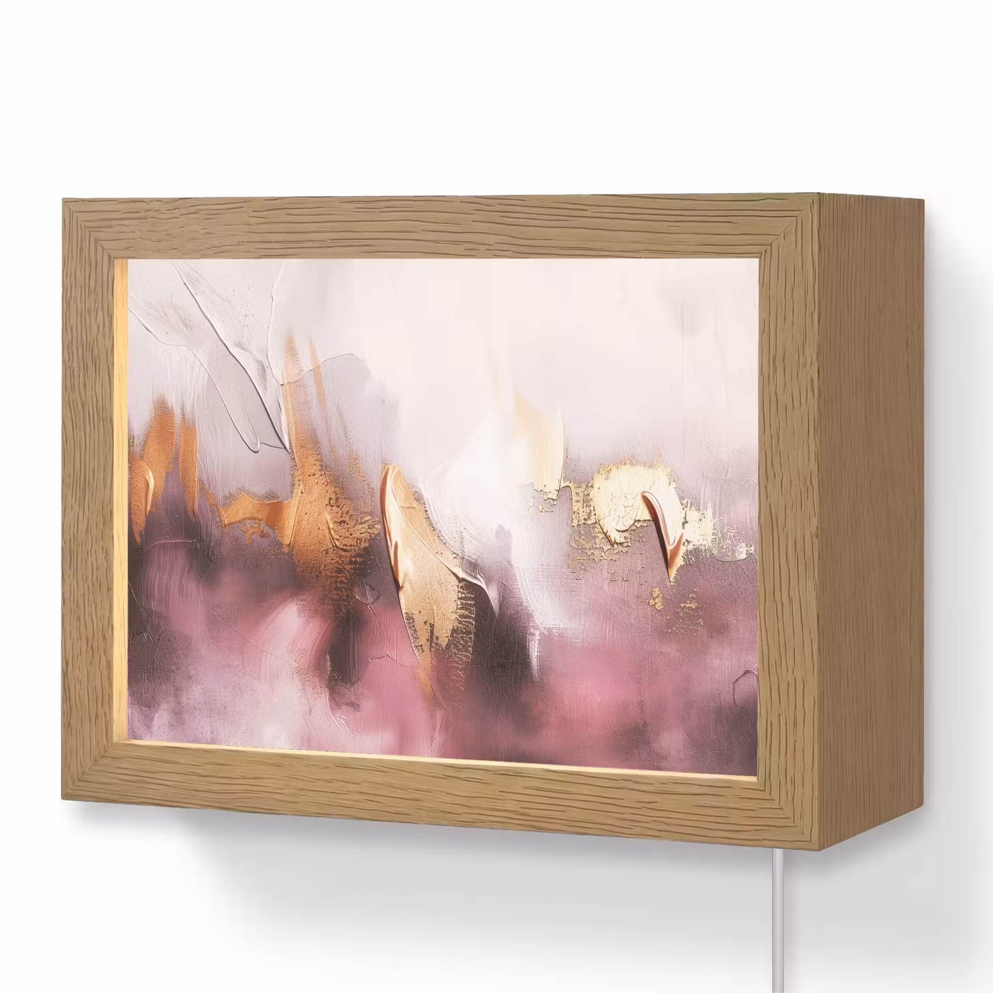 Lightbox - Wandlamp - Paars - Abstract - Verf - Goud