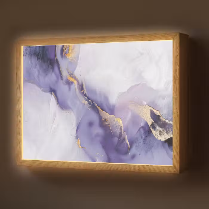 Lightbox - Wandlamp - Paars - Modern - Marmer - Abstract