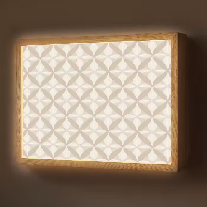 Lightbox - Wandlamp - Patroon - Klassiek - Beige