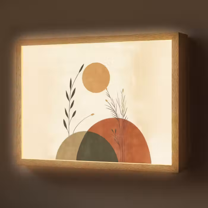 Lightbox - Wandlamp - Planten - Abstract - Vormen