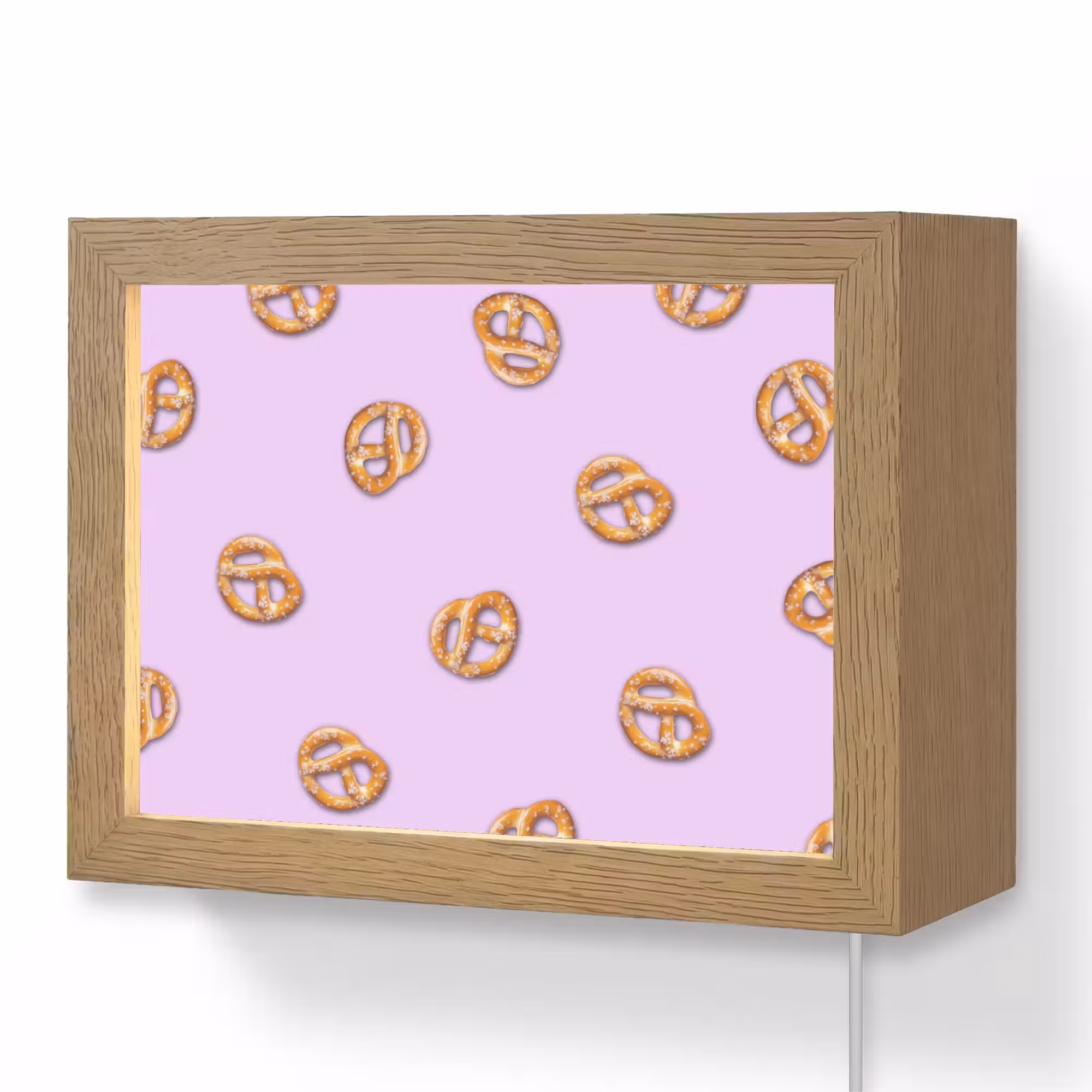 Lightbox - Wandlamp - Pretzels - Eten - Paars