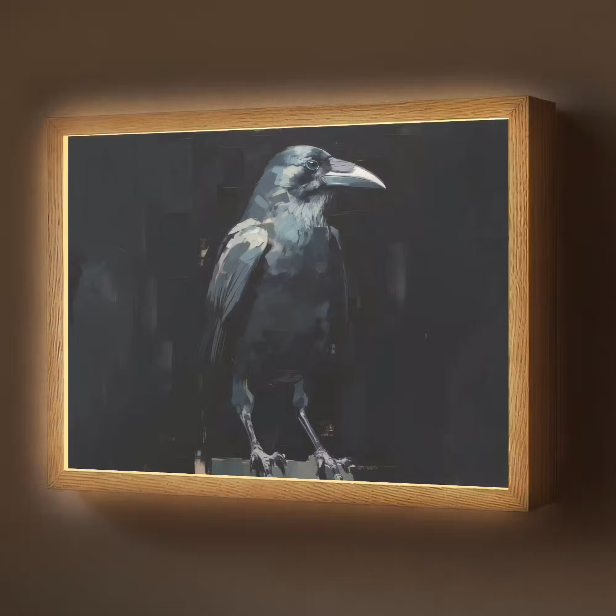 Lightbox - Wandlamp - Raaf - Vogels - Zwart